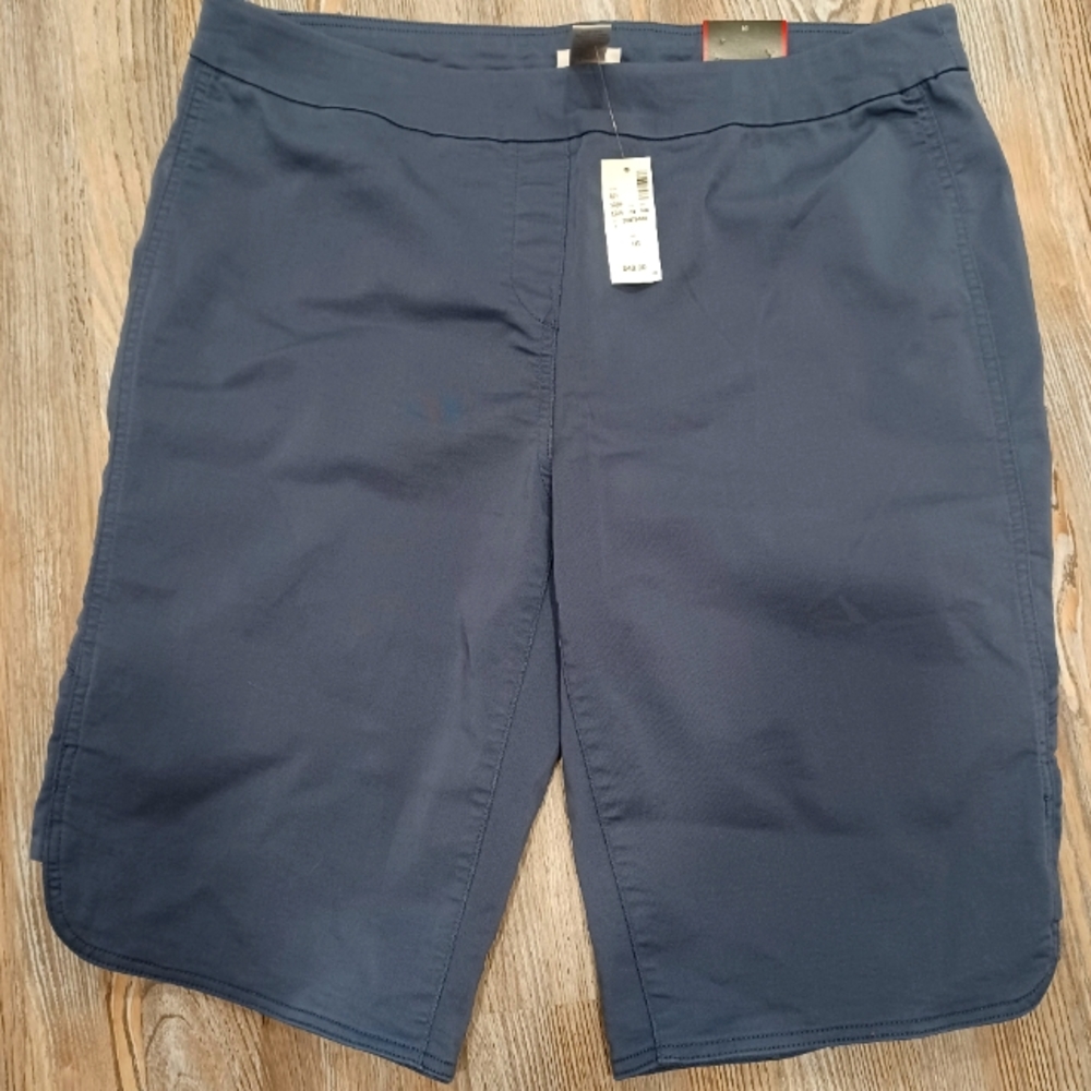 Avenue Cotton Super Stretch Bernuda Pull Up Shorts